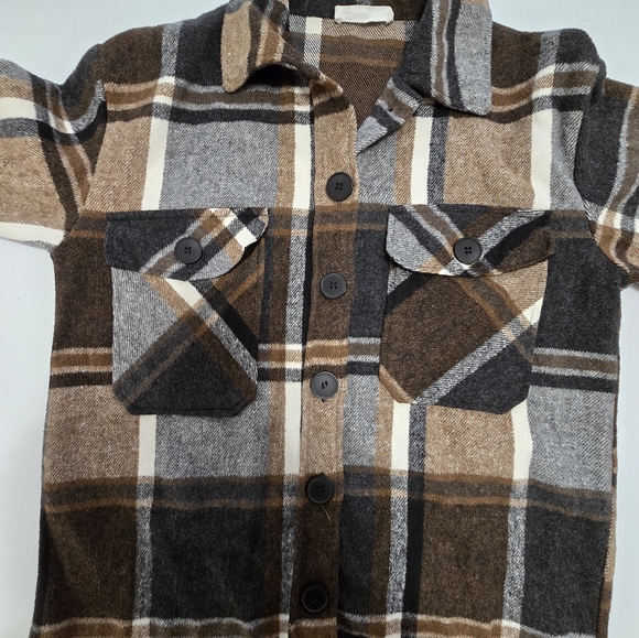 Goodnight Macaroon Isabelle Plaid Flannel Shirt Women’s Small - Picture 5 of 8